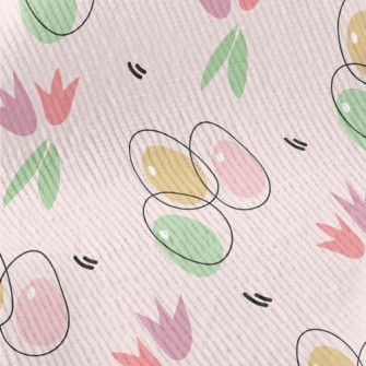 Flowers And Painted Eggs Standard Corduroy