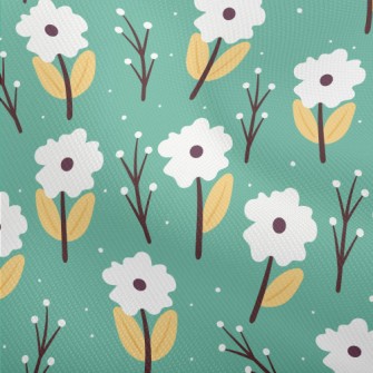 Small White Flowers In The Sno Dobby