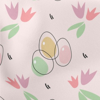 Flowers And Painted Eggs Stretch Ponte