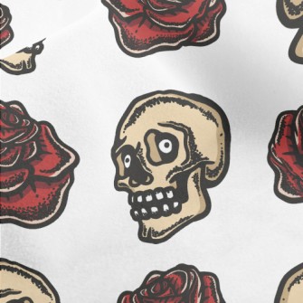 Surprised Skull With Roses Micro Fleece