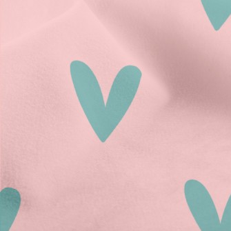 Small Green Heart Micro Fleece