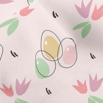Flowers And Painted Eggs Micro Fleece