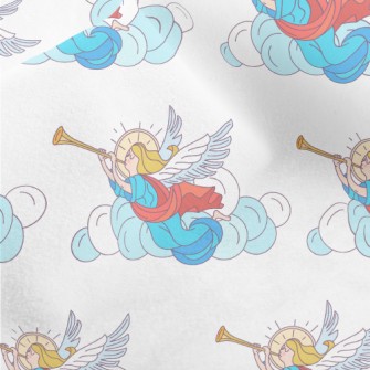 Angel Blowing The Trumpet Micro Fleece