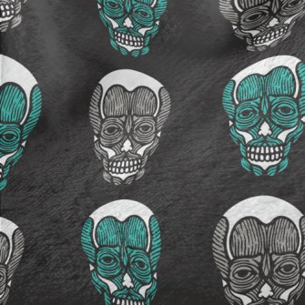 Horror Human Skull Minky