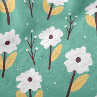 Small White Flowers In The Sno Minky