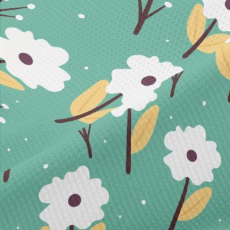 Small White Flowers In The Sno Piqué