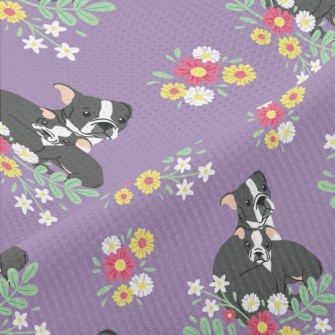 Colorful Flowers French Bulldo Piqué