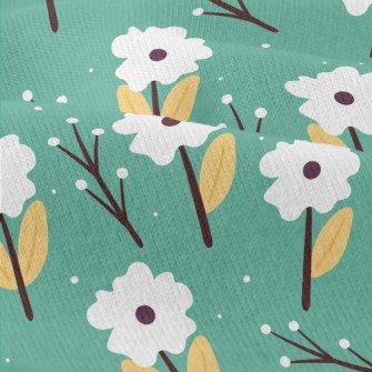 Small White Flowers In The Sno Modern Jersey