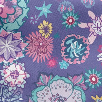 Gorgeous Changing Flowers Jersey Backed Fleece