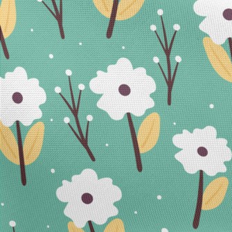 Small White Flowers In The Sno Pongee