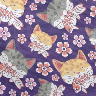 Japanese Goldfish Striped Cat Pongee