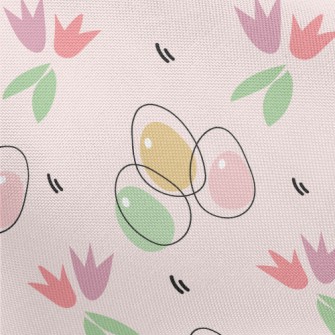 Flowers And Painted Eggs Pongee
