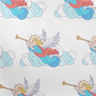 Angel Blowing The Trumpet Pongee
