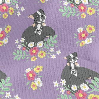 Colorful Flowers French Bulldo Stretch Jersey