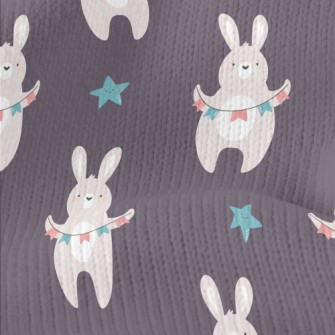 Rabbit Holding A Hanging Flag Stretch Jersey