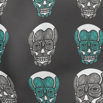 Horror Human Skull Lightweight Cotton Poplin