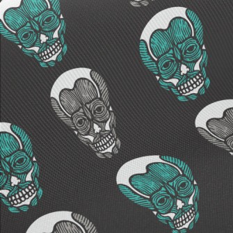 Horror Human Skull Midweight Cotton Poplin
