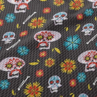 Painted Bearded Skull Birdseye Piqué
