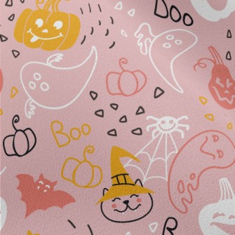 Halloween Pumpkin Cat Ghost Chiffon