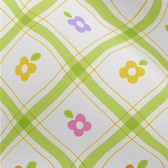 Staggered Lattice Flowers Chiffon