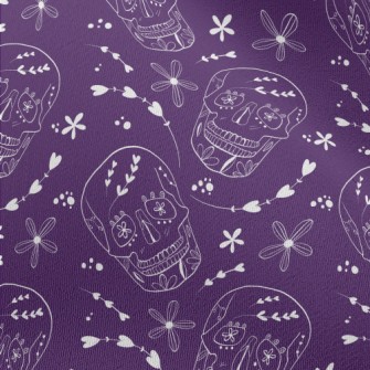 Flower Painted Skull Chiffon