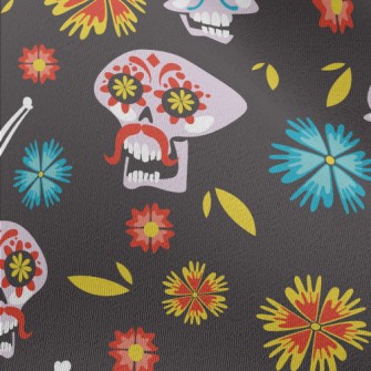 Painted Bearded Skull Chiffon
