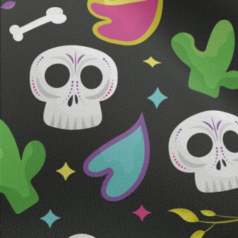 Cactus Skull Bones Chiffon