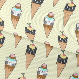 Cat Shaped Ice Cream Waterproof Oxford