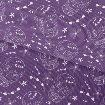 Flower Painted Skull Waterproof Oxford