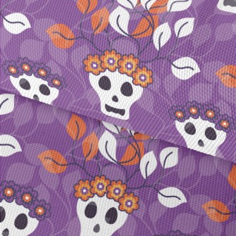 Flowers And Grass Skull Waterproof Oxford