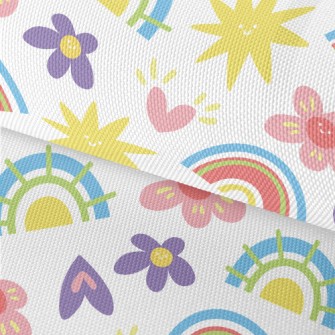 Cartoon Flowers And Stars Waterproof Oxford