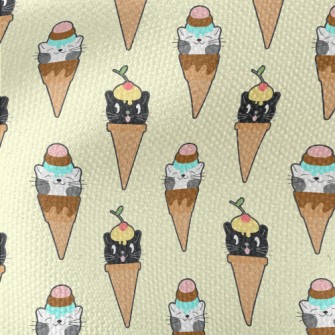 Cat Shaped Ice Cream Waterproof Canvas
