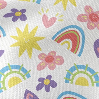 Cartoon Flowers And Stars Waterproof Canvas