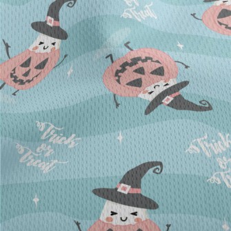 Halloween Kawaii Pumpkin Monst Athletic Mesh Flat Back