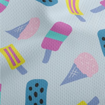 Summer Popsicle Ice Cream Athletic Mesh Flat Back