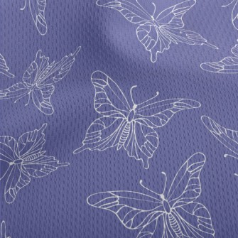 Temperamental Empty Butterfly Athletic Mesh Flat Back