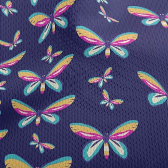 Rainbow Hues Butterfly Athletic Mesh Flat Back