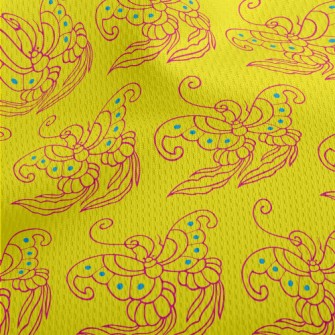 Ancient Butterflies Athletic Mesh Flat Back