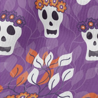 Flowers And Grass Skull Terry