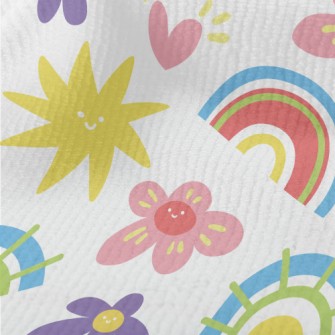 Cartoon Flowers And Stars Terry