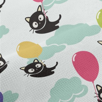 Flying Balloon Black Cat Performance Linen