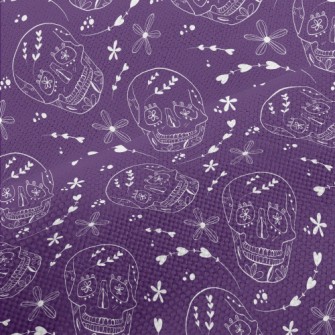 Flower Painted Skull Performance Linen