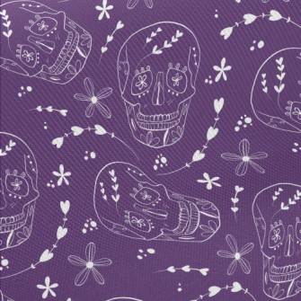 Flower Painted Skull Twill