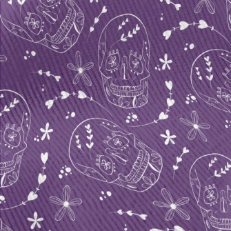 Flower Painted Skull Standard Corduroy