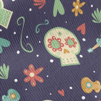 Flower Skull Heart Standard Corduroy