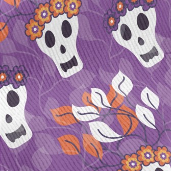 Flowers And Grass Skull Standard Corduroy