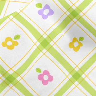 Staggered Lattice Flowers Micro Fleece