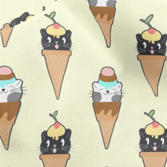 Cat Shaped Ice Cream Micro Fleece