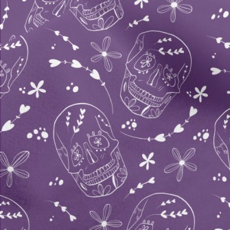 Flower Painted Skull Micro Fleece