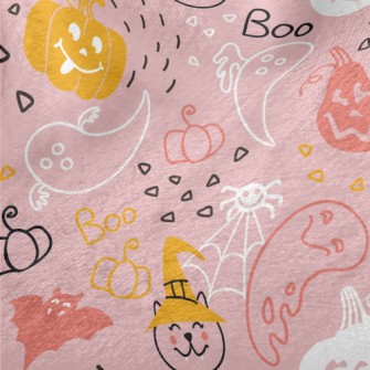 Halloween Pumpkin Cat Ghost Minky